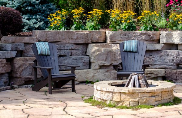 Stone Fire Pit Installation